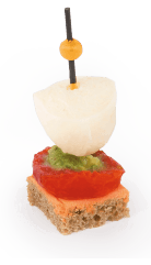 Gourmet-Häppchen mit Tomate und Morzarella